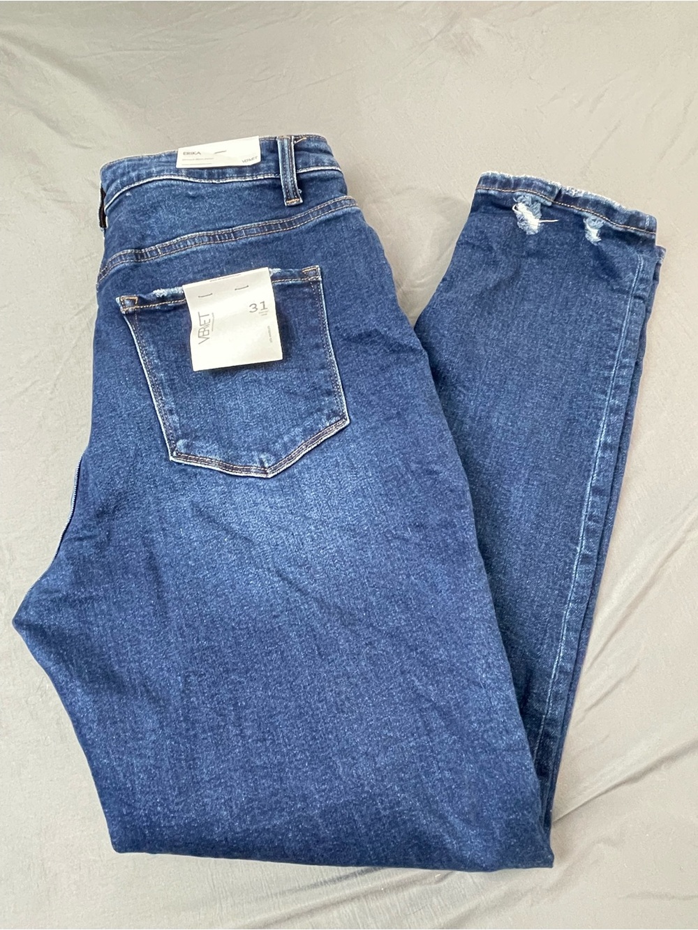 Vervet Womens Size 31 Erika Mom Jeans Stretch Distressed Medium Wash NWT